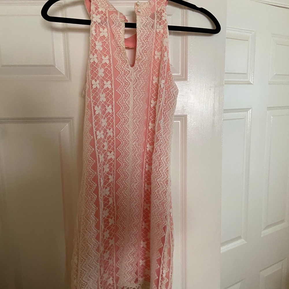 Pink lace bodycon cut out dress homecoming